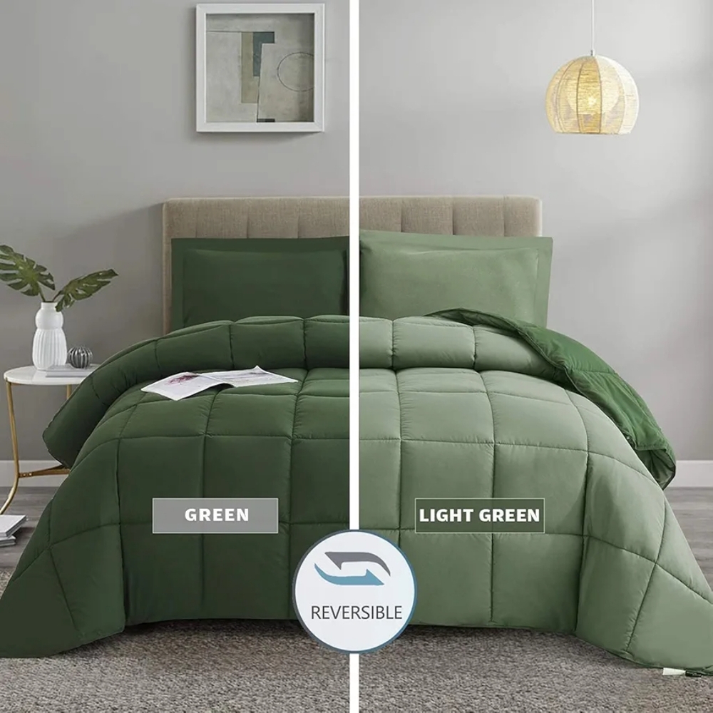 Green Twin/Twin XL Reversible Comforter Duvet